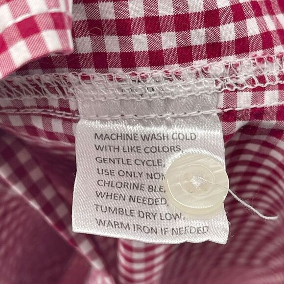 Pronto Uomo mens Red gingham Plaid Button Down Shirt Size 2XL - Picture 7 of 10